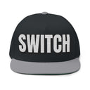 Hats One size / Black/Grey INTO: SWITCH Embroidered Flat Bill Cap – Versatile Kink Hat for Tops, Bottoms & Everyone In Between LEATHERDADDY BATOR