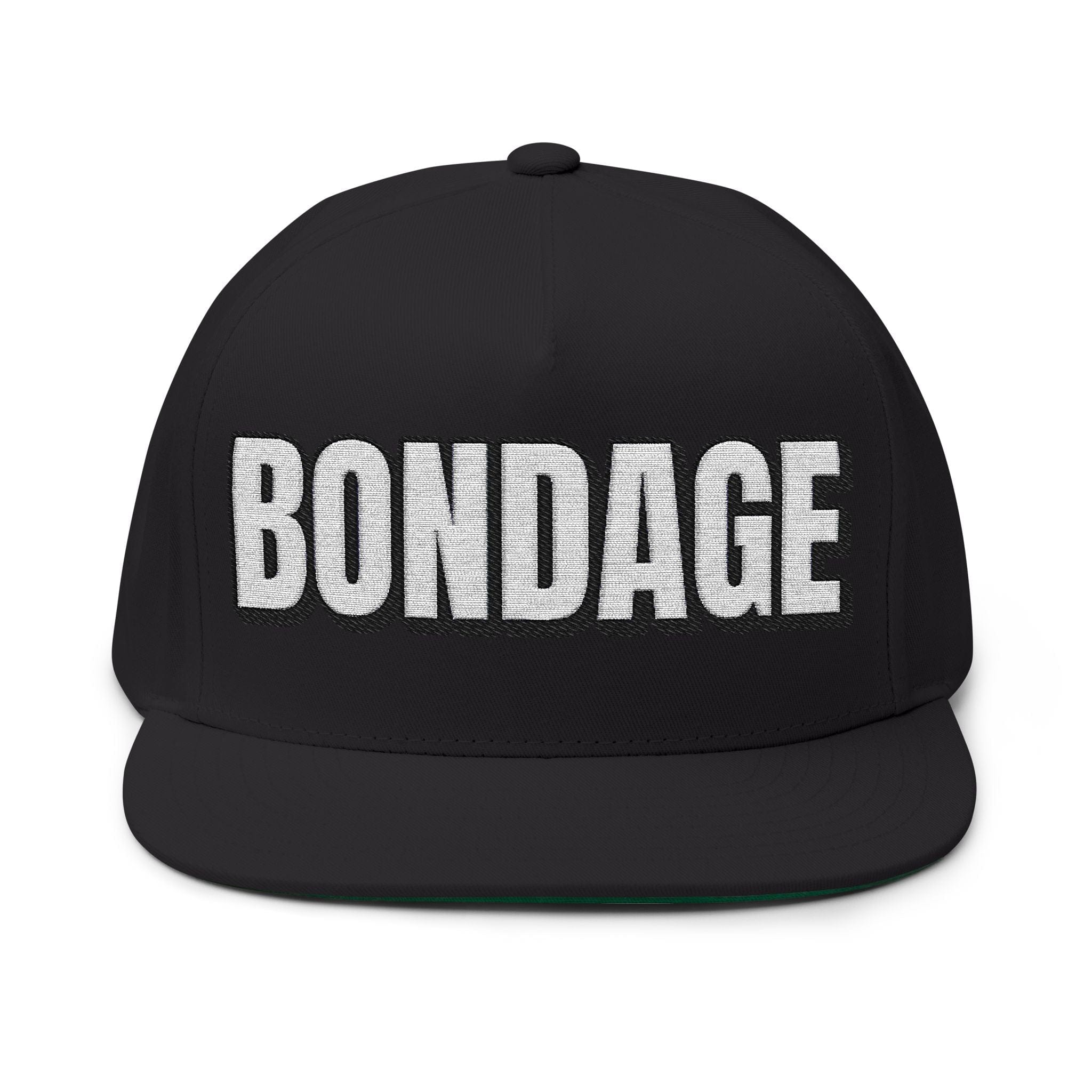Hats One size / Black INTO: BONDAGE Embroidered Flat Bill Cap – Kink Hat for Rope Lovers, Restraint Enthusiasts & Sensual Sadists LEATHERDADDY BATOR