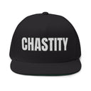 Hats One size / Black INTO: CHASTITY Embroidered Flat Bill Cap – Kink Hat for Caged Subs, Keyholder Dynamics & Erotic Denial Enthusiasts LEATHERDADDY BATOR