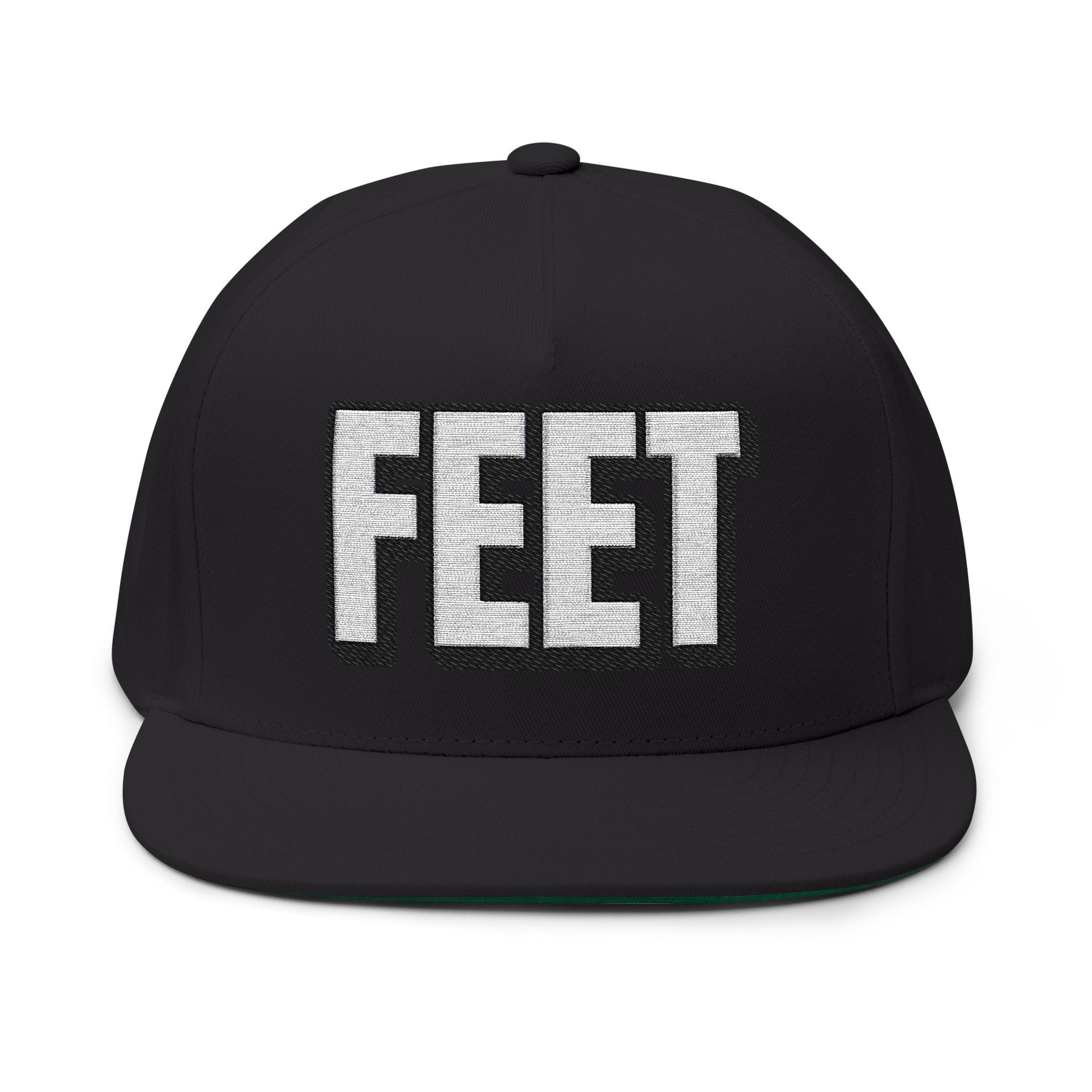 Hats One size / Black INTO: FEET Embroidered Flat Bill Cap – Kink Hat for Foot Fetishists, Worshippers & Queer Sole Seekers LEATHERDADDY BATOR