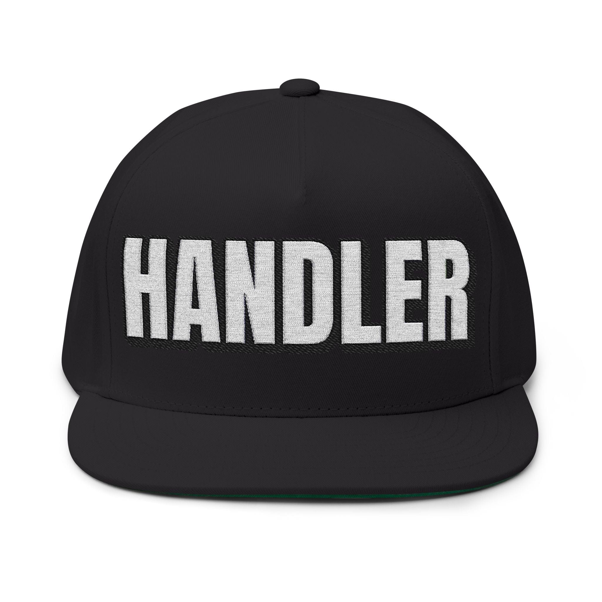 Hats One size / Black INTO: HANDLER Embroidered Flat Bill Cap – Kink Hat for Pup Play Handlers, D-Types & Supportive Leaders LEATHERDADDY BATOR