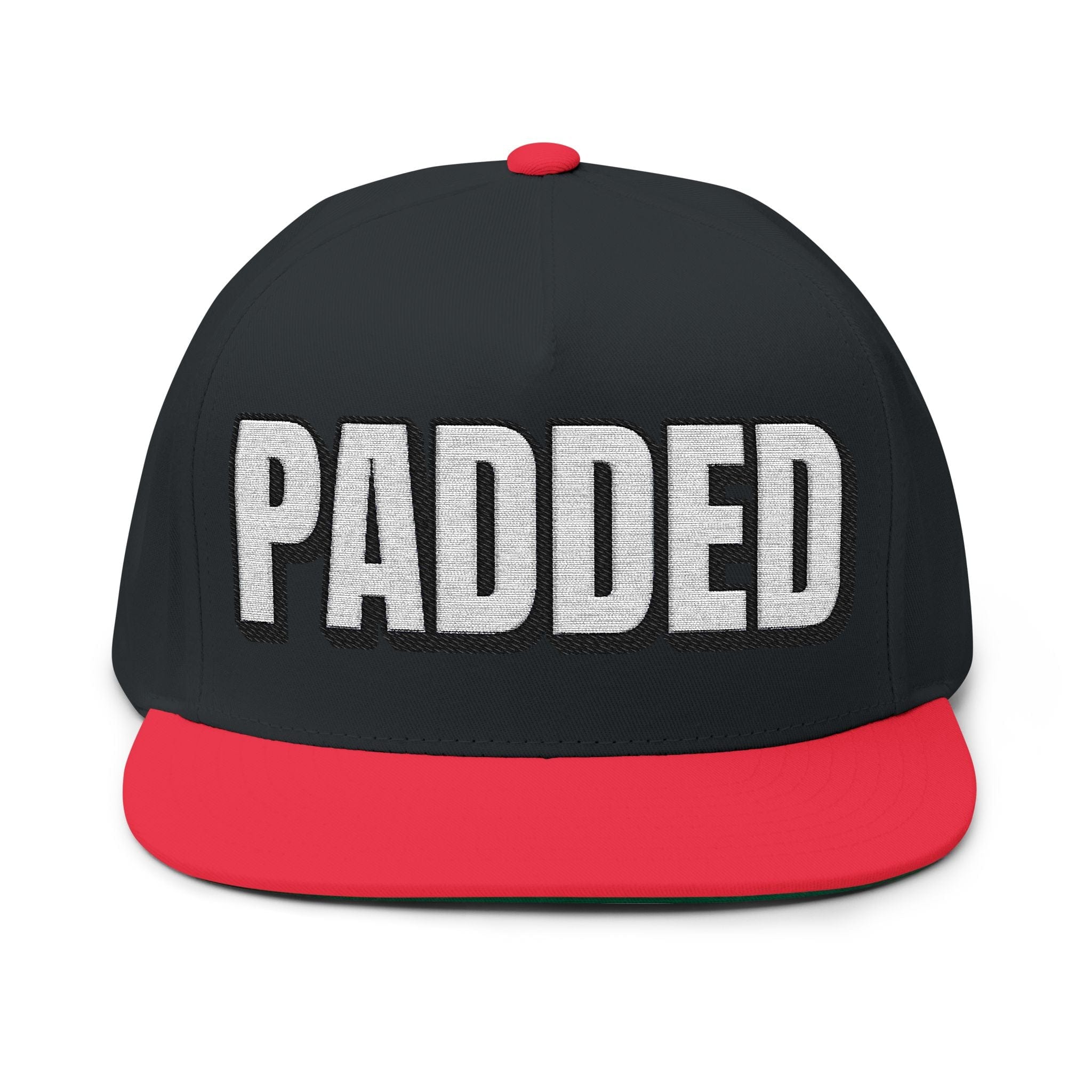 Hats One size / Black/Red INTO: PADDED Embroidered Flat Bill Cap – Kink Hat for ABDL, Age Play & Diaper Lovers LEATHERDADDY BATOR