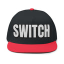 Hats One size / Black/Red INTO: SWITCH Embroidered Flat Bill Cap – Versatile Kink Hat for Tops, Bottoms & Everyone In Between LEATHERDADDY BATOR