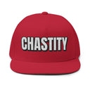 Hats One size / Red INTO: CHASTITY Embroidered Flat Bill Cap – Kink Hat for Caged Subs, Keyholder Dynamics & Erotic Denial Enthusiasts LEATHERDADDY BATOR