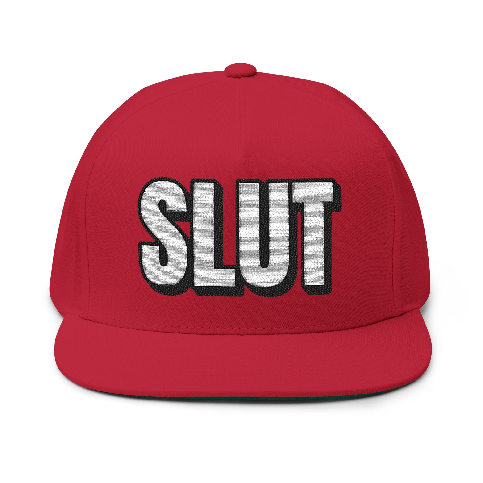 Hats One size / Red INTO: SLUT Embroidered Flat Bill Cap – Kink Hat for Pleasure-Seekers, Queer Exhibitionists & Proud Sluts LEATHERDADDY BATOR