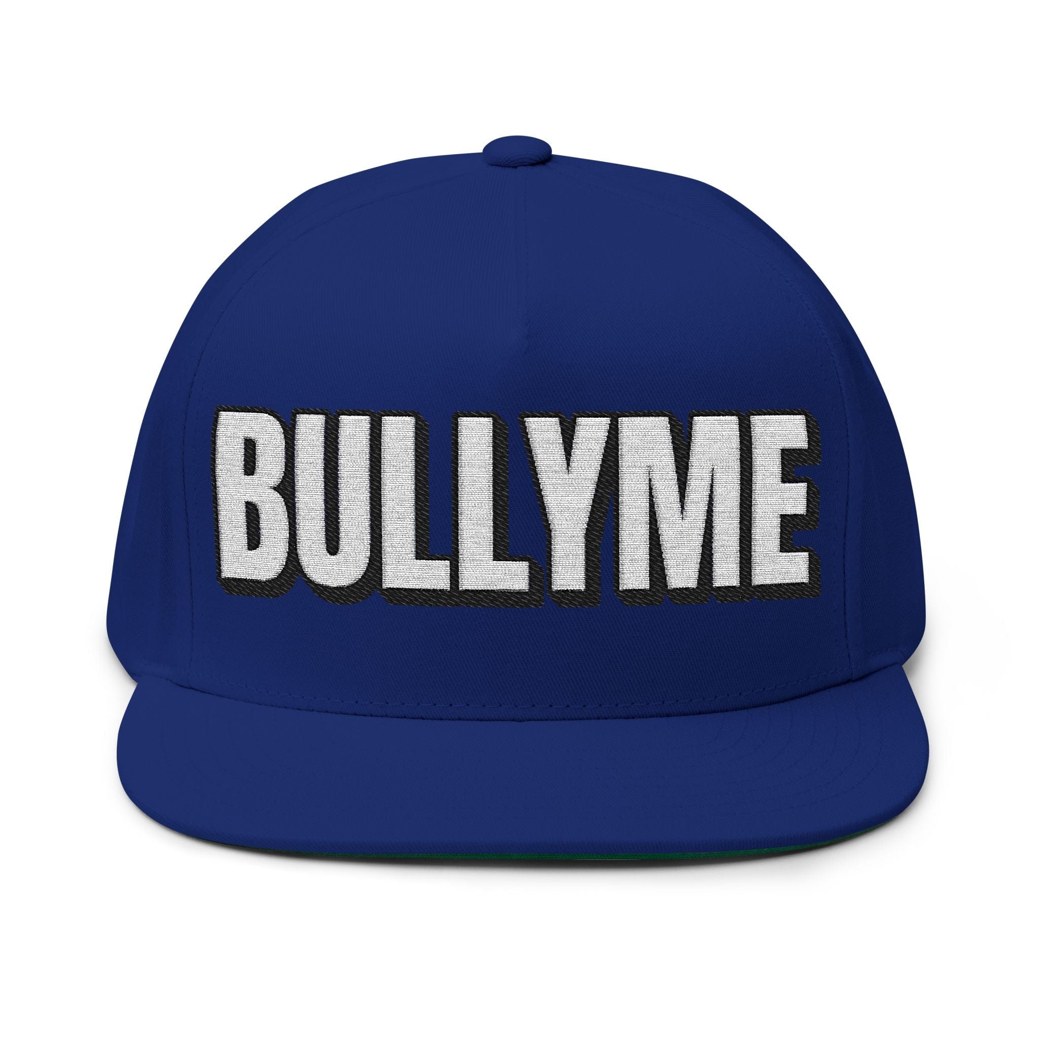 Hats One size / Royal INTO: BULLYME Embroidered Flat Bill Cap – Kink Hat for Brats, Subs & Humiliation Play Enthusiasts LEATHERDADDY BATOR