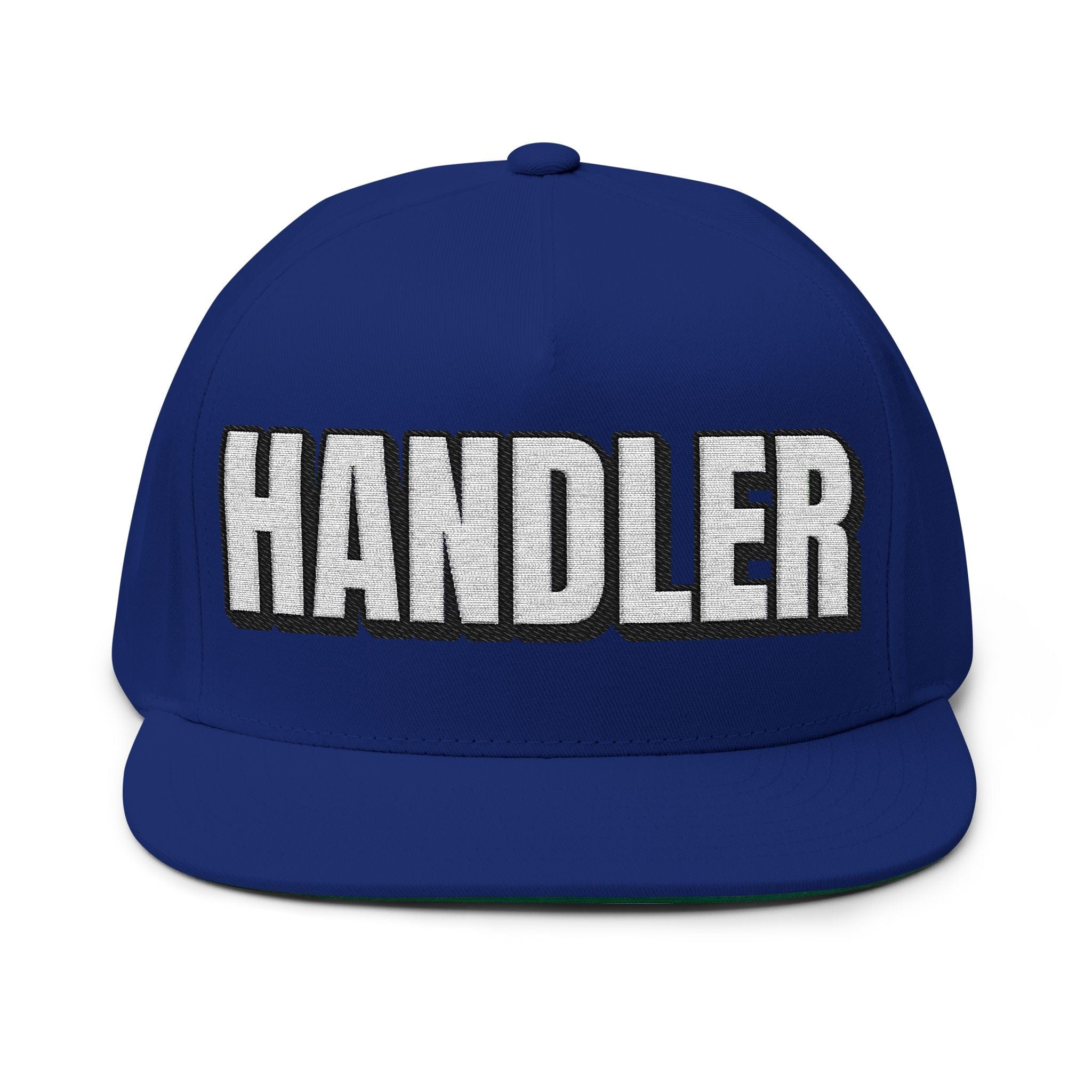 Hats One size / Royal INTO: HANDLER Embroidered Flat Bill Cap – Kink Hat for Pup Play Handlers, D-Types & Supportive Leaders LEATHERDADDY BATOR