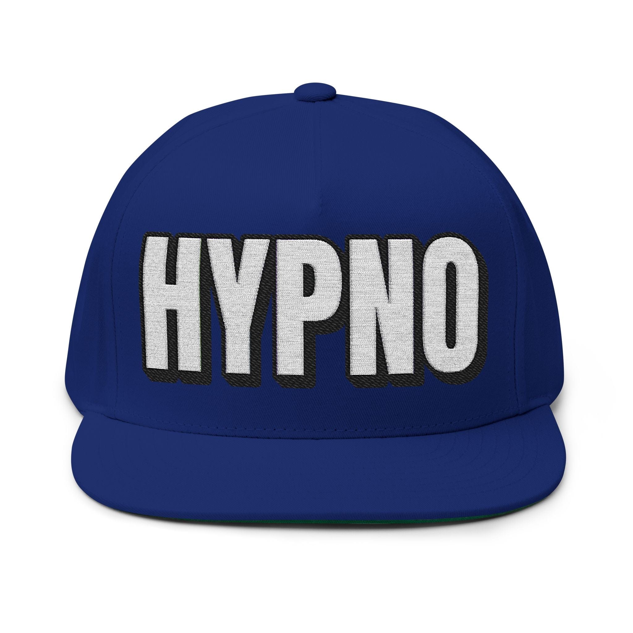 Hats One size / Royal INTO: HYPNO Embroidered Flat Bill Cap – Kink Hat for Erotic Hypnosis Lovers, Mind Control Enthusiasts & Trance Junkies LEATHERDADDY BATOR