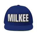 Hats One size / Royal INTO: MILKEE Embroidered Flat Bill Cap – Kink Hat for Edging Subs, JO Hypno Addicts & Drain Devotees LEATHERDADDY BATOR