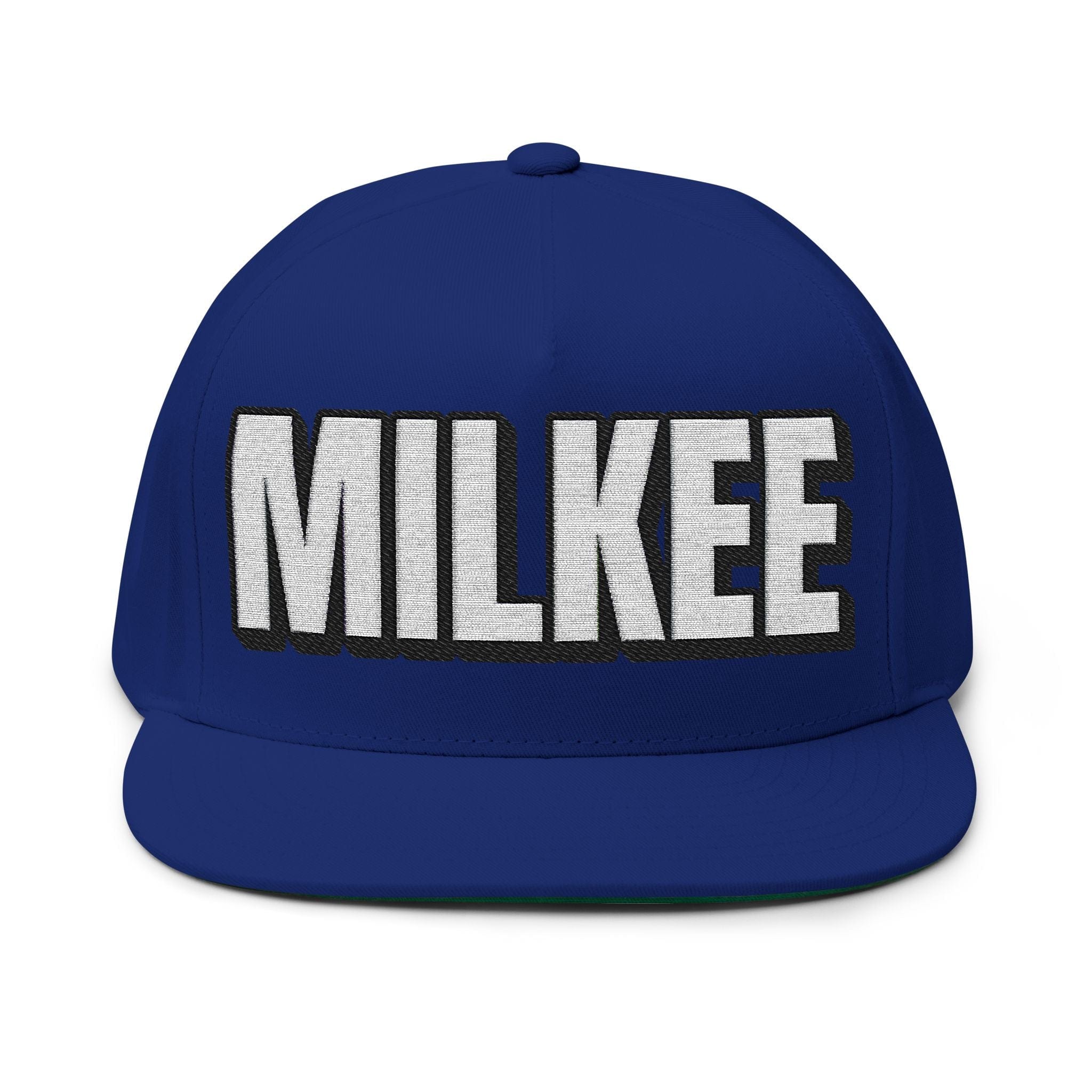 Hats One size / Royal INTO: MILKEE Embroidered Flat Bill Cap – Kink Hat for Edging Subs, JO Hypno Addicts & Drain Devotees LEATHERDADDY BATOR