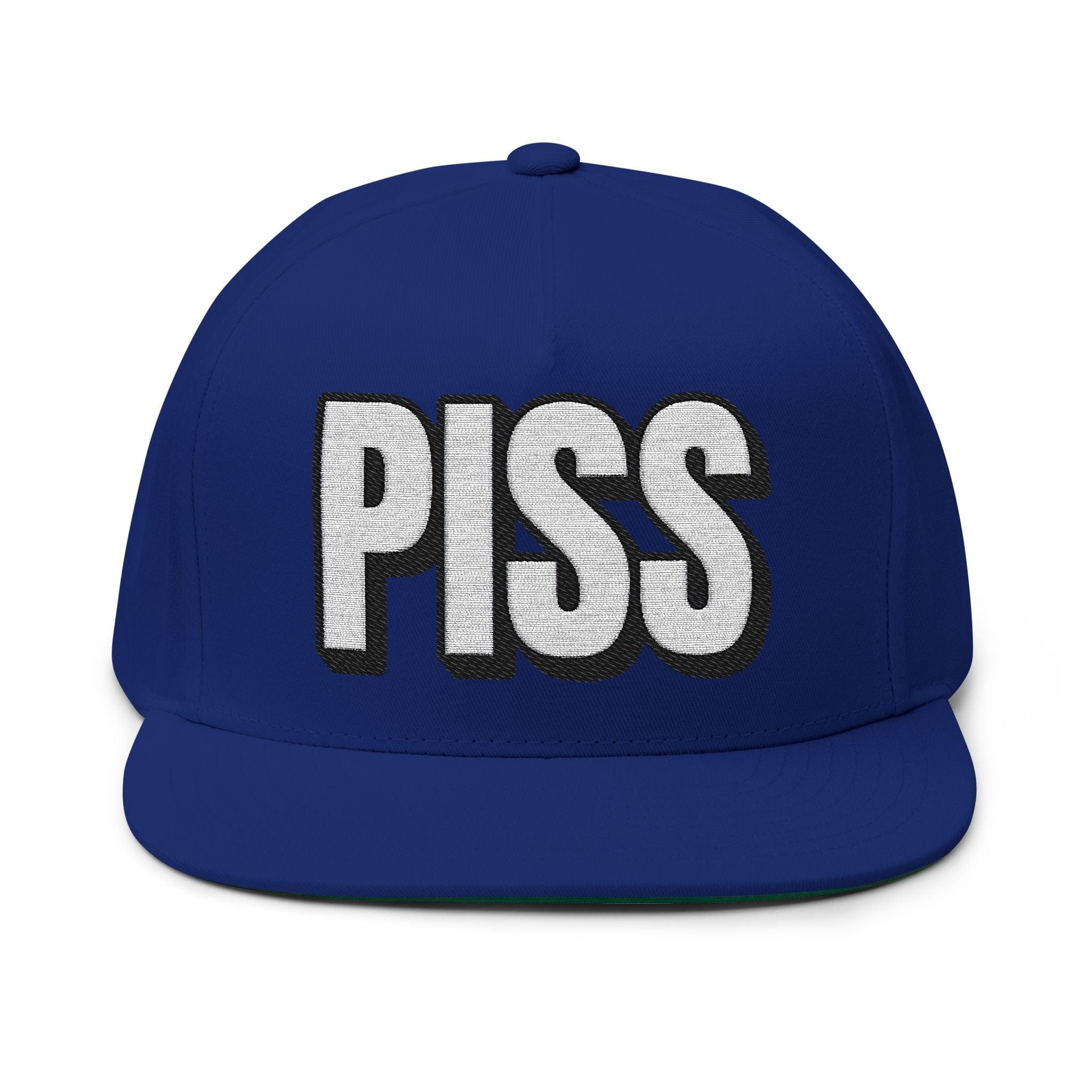 Hats One size / Royal INTO: PISS Embroidered Flat Bill Cap – Kink Hat for Watersports Enthusiasts & Queer Fetish Pride LEATHERDADDY BATOR