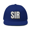 Hats One size / Royal INTO: SIR Embroidered Flat Bill Cap – Kink Hat for Dominants, D-Types & Commanding Queer Presence LEATHERDADDY BATOR