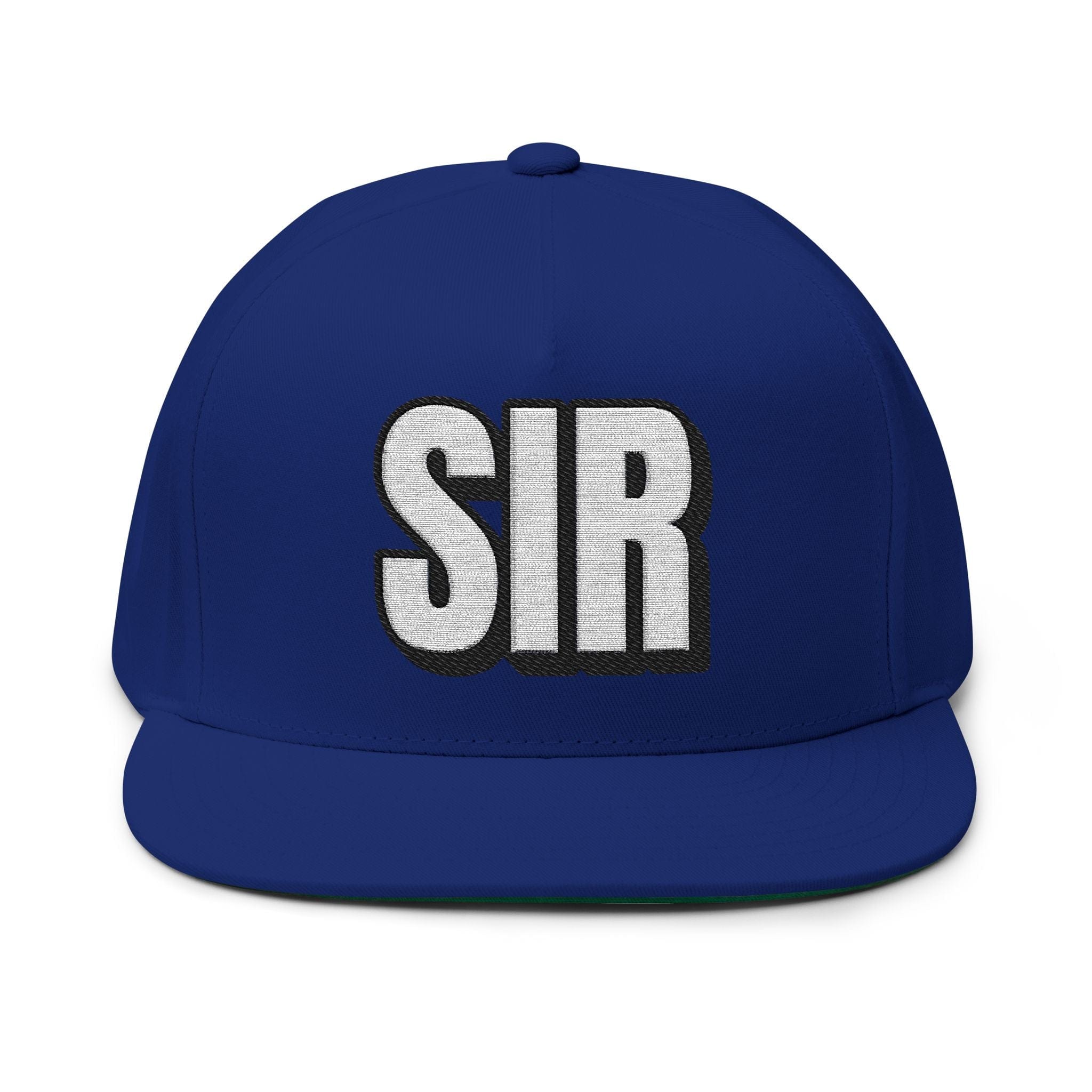 Hats One size / Royal INTO: SIR Embroidered Flat Bill Cap – Kink Hat for Dominants, D-Types & Commanding Queer Presence LEATHERDADDY BATOR