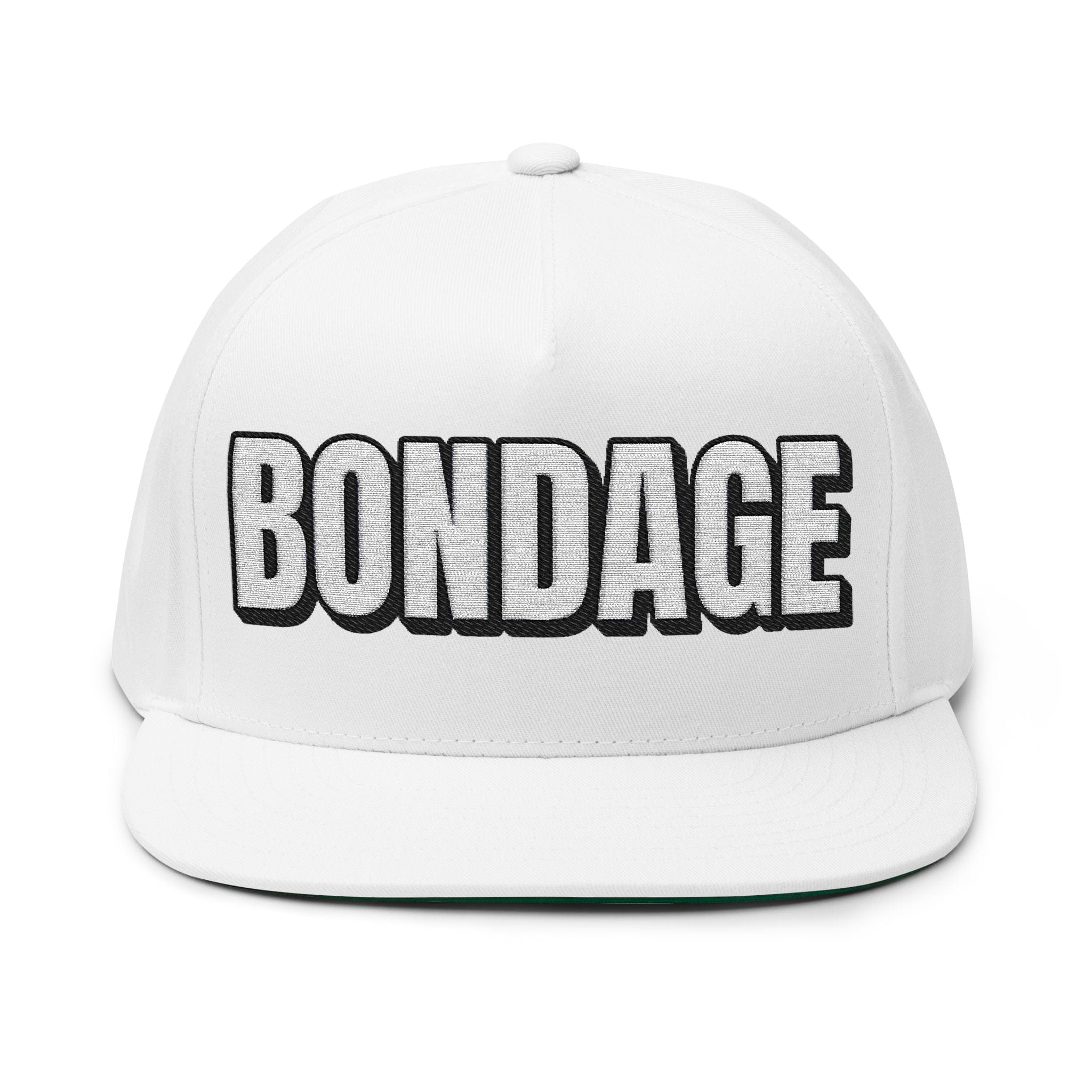 Hats One size / White INTO: BONDAGE Embroidered Flat Bill Cap – Kink Hat for Rope Lovers, Restraint Enthusiasts & Sensual Sadists LEATHERDADDY BATOR