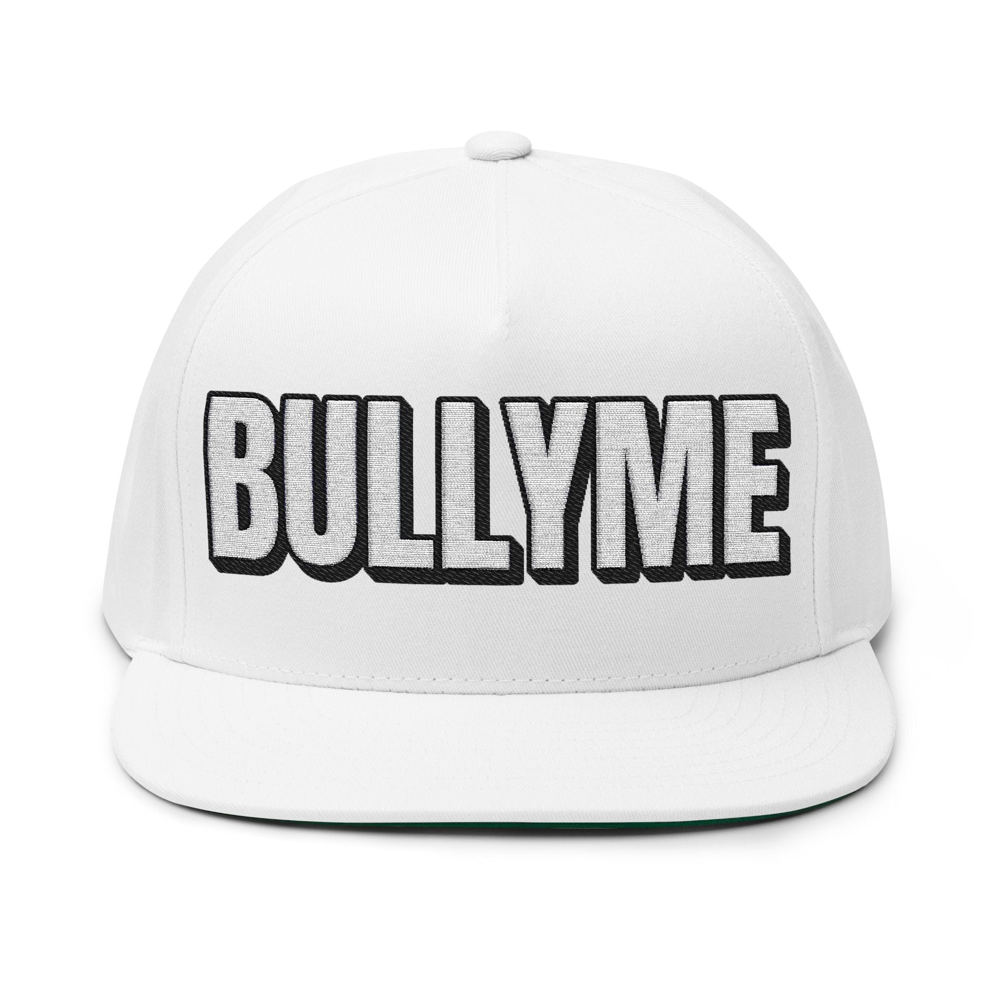Hats One size / White INTO: BULLYME Embroidered Flat Bill Cap – Kink Hat for Brats, Subs & Humiliation Play Enthusiasts LEATHERDADDY BATOR