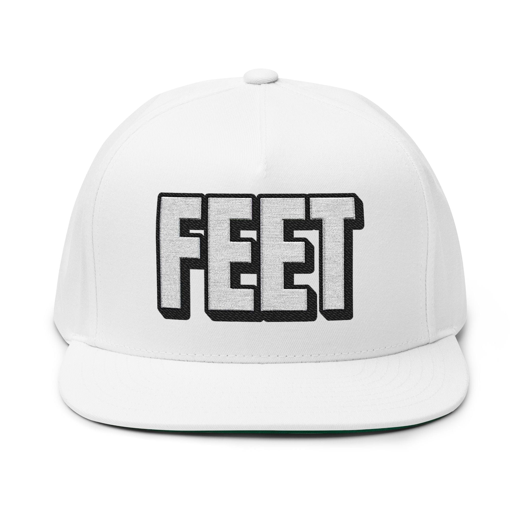 Hats One size / White INTO: FEET Embroidered Flat Bill Cap – Kink Hat for Foot Fetishists, Worshippers & Queer Sole Seekers LEATHERDADDY BATOR
