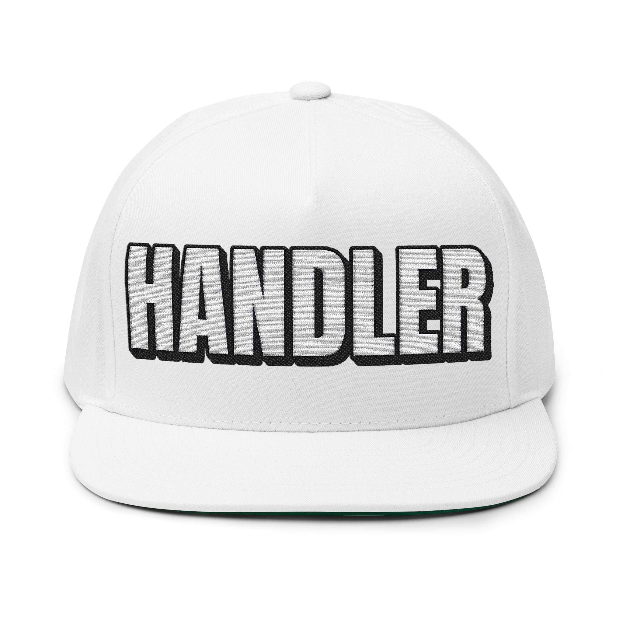 Hats One size / White INTO: HANDLER Embroidered Flat Bill Cap – Kink Hat for Pup Play Handlers, D-Types & Supportive Leaders LEATHERDADDY BATOR