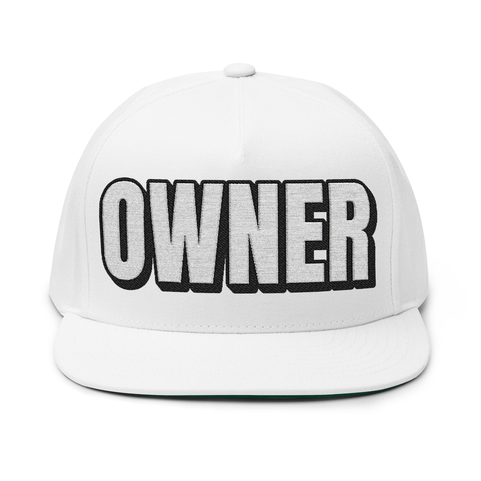 Hats One size / White INTO: OWNER Embroidered Flat Bill Cap – Kink Hat for Dominants, D-Types & Power Exchange Authority LEATHERDADDY BATOR