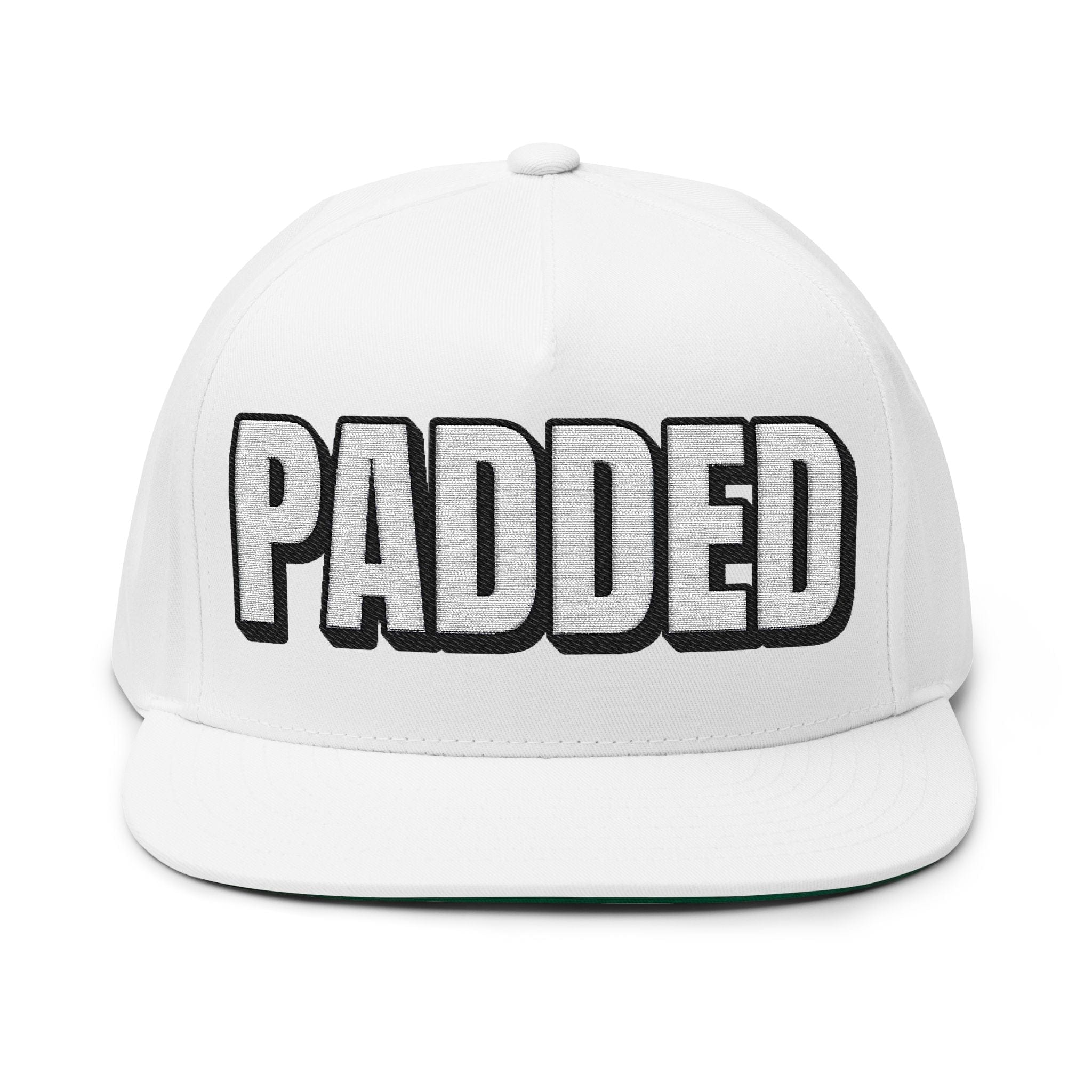 Hats One size / White INTO: PADDED Embroidered Flat Bill Cap – Kink Hat for ABDL, Age Play & Diaper Lovers LEATHERDADDY BATOR