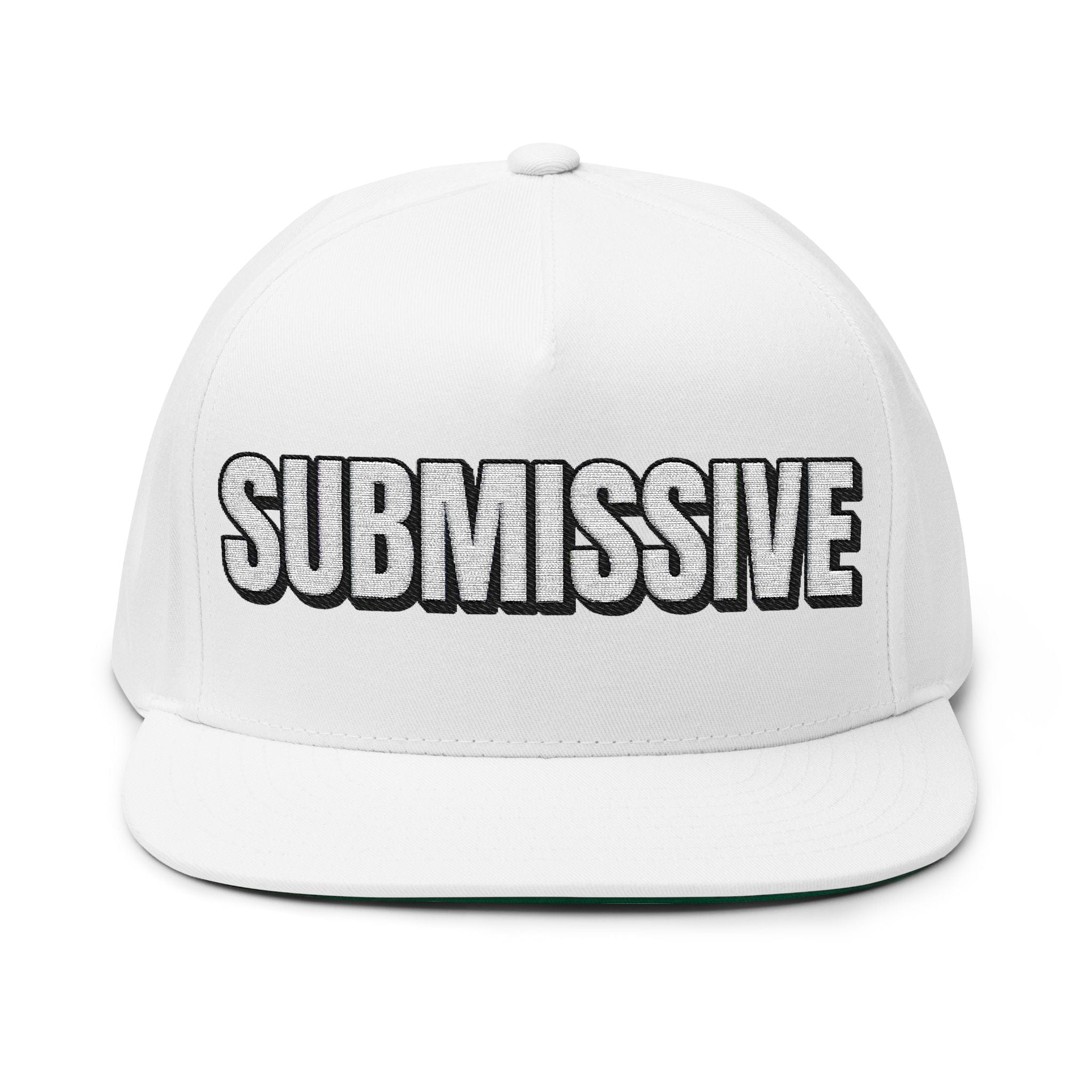 Hats One size / White INTO: SUBMISSIVE Embroidered Flat Bill Cap – Kink Hat for Service-Oriented Individuals & Power Exchange Play LEATHERDADDY BATOR