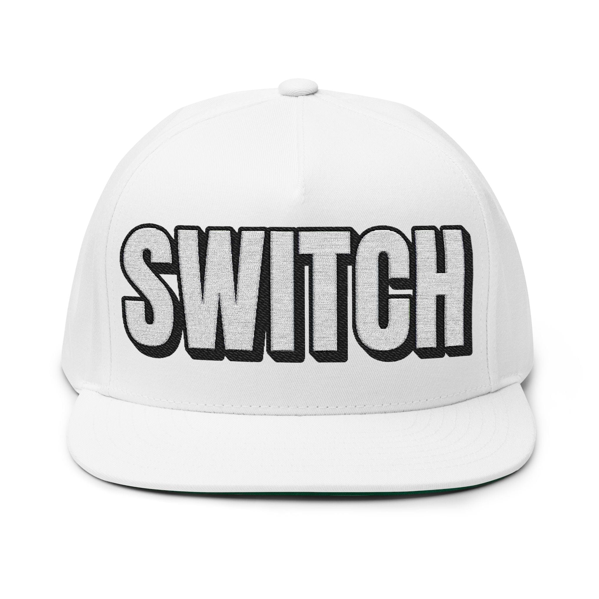 Hats One size / White INTO: SWITCH Embroidered Flat Bill Cap – Versatile Kink Hat for Tops, Bottoms & Everyone In Between LEATHERDADDY BATOR