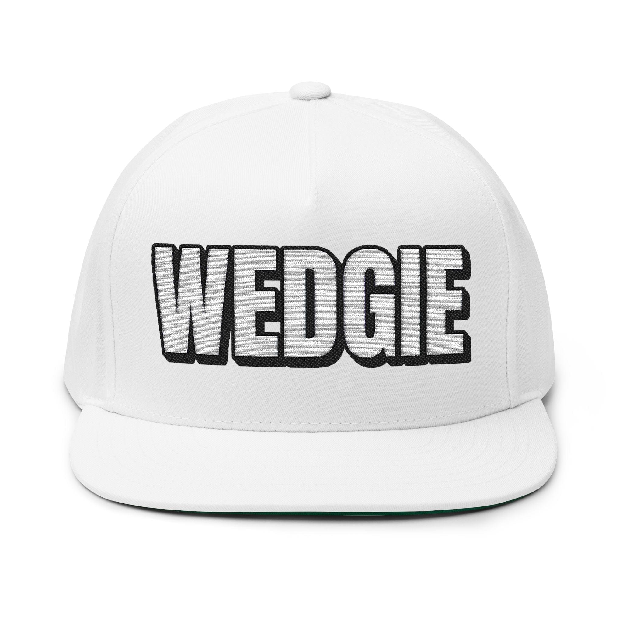 Hats One size / White INTO: WEDGIE Embroidered Flat Bill Cap – Kink Hat for Wedgie Fetishists, Tease & Denial Players, and Naughty Brats LEATHERDADDY BATOR