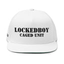 Hats One size / White LockedBoy Caged Unit Locktober Embroidered Flat Bill Snapback Cap for chastity LEATHERDADDY BATOR