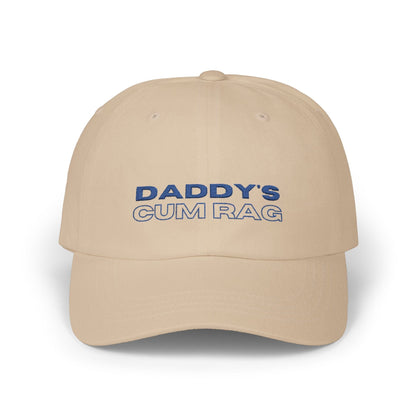 Hats Stone "Daddy's C*mRag" Embroidered Dad Cap (Blue Text) LEATHERDADDY BATOR