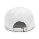 Hats White / Black patch / Rectangle / One size Dad Hat with Leather Patch (Rectangle) LEATHERDADDY BATOR