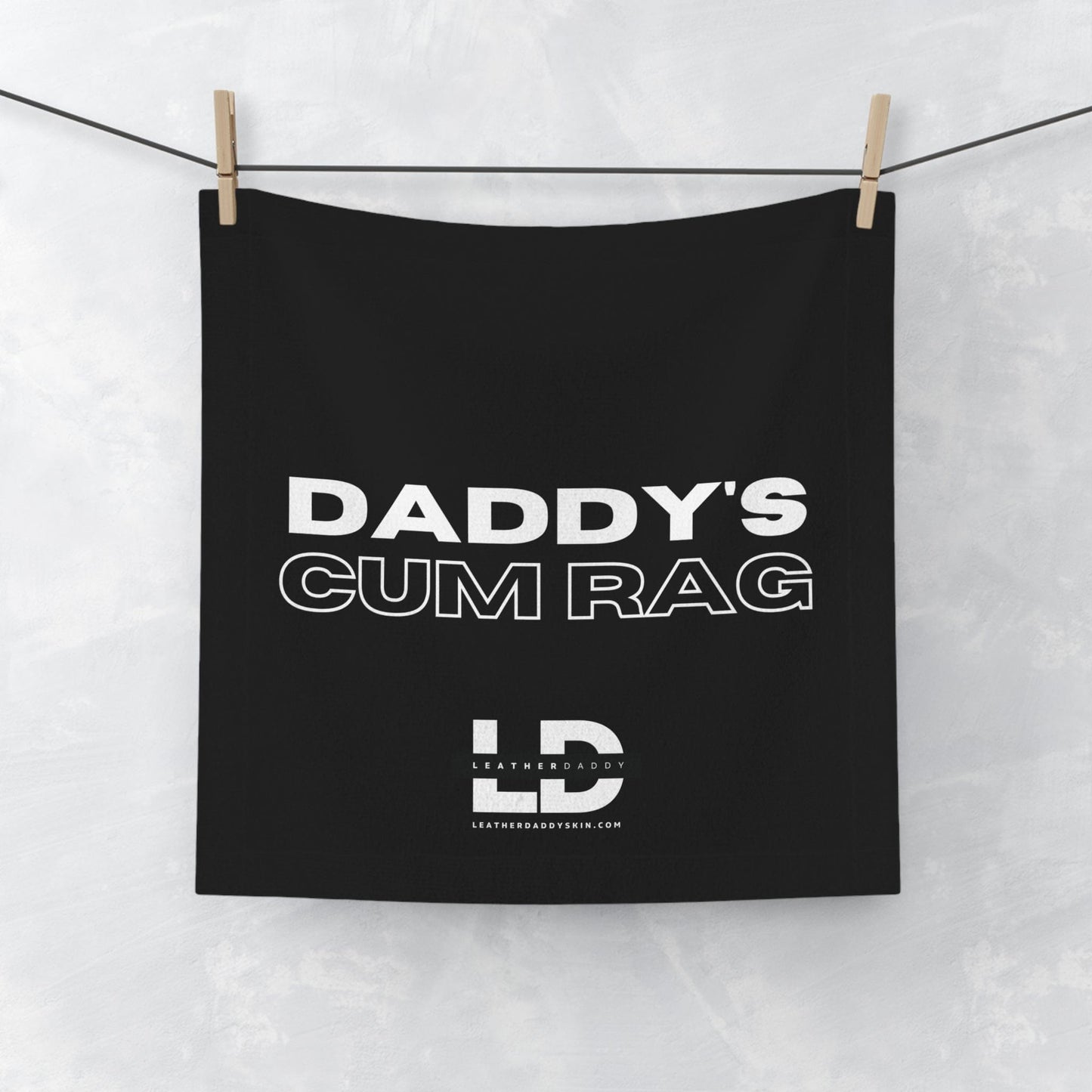 Home Decor 13" × 13" Daddy's C*mRag Towel LEATHERDADDY BATOR