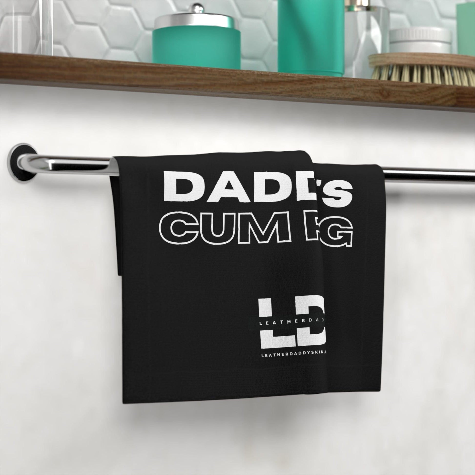 Home Decor 13" × 13" Daddy's C*mRag Towel LEATHERDADDY BATOR