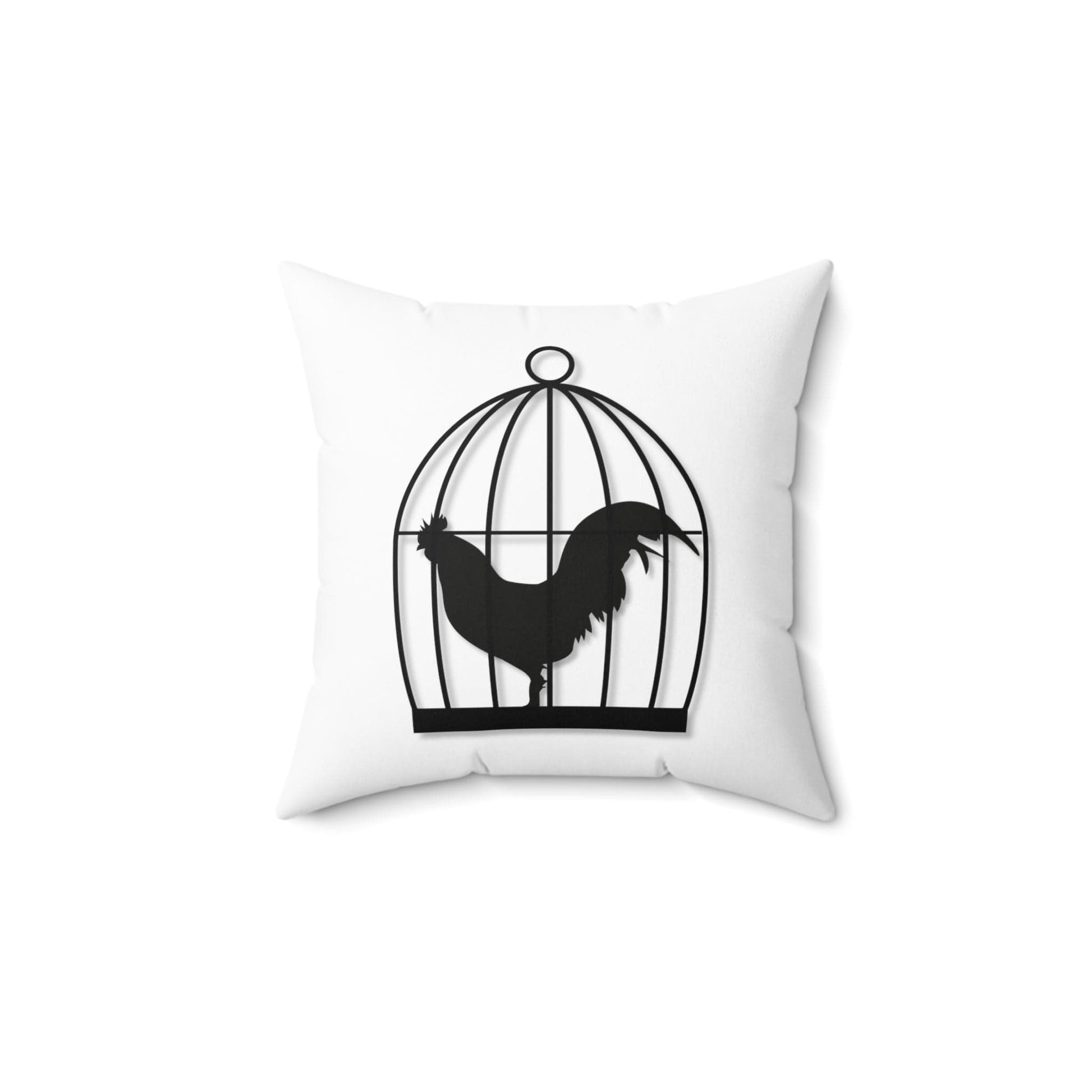 Home Decor 14" × 14" CockCage Spun Polyester Square Pillow LEATHERDADDY BATOR