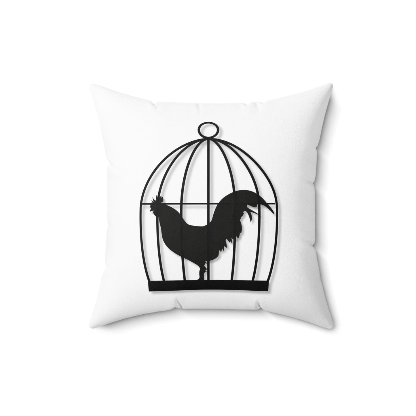 Home Decor 16" × 16" CockCage Spun Polyester Square Pillow LEATHERDADDY BATOR