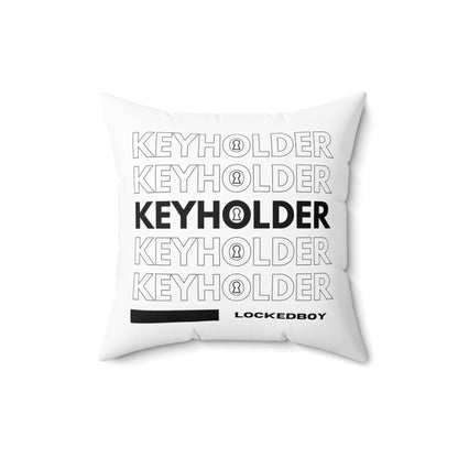 Home Decor 16" × 16" KeyHolder Bag Inspo Spun Polyester Square Pillow LEATHERDADDY BATOR