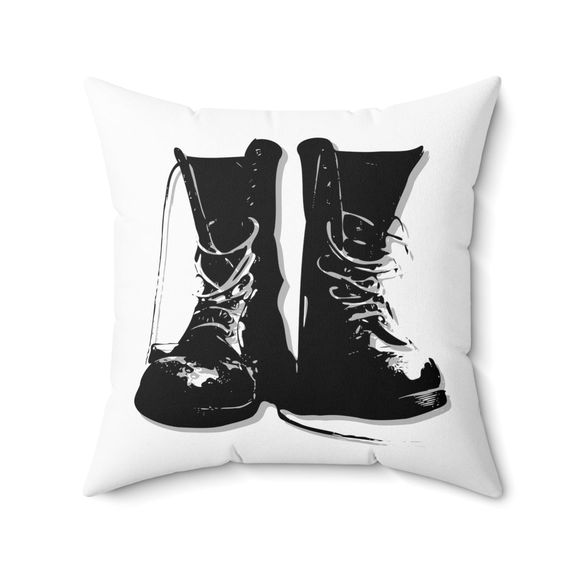 Home Decor 20" × 20" Boot Worship Spun Polyester Square Pillow LEATHERDADDY BATOR