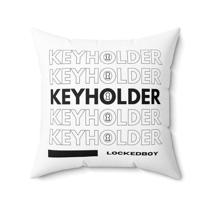 Home Decor 20" × 20" KeyHolder Bag Inspo Spun Polyester Square Pillow LEATHERDADDY BATOR