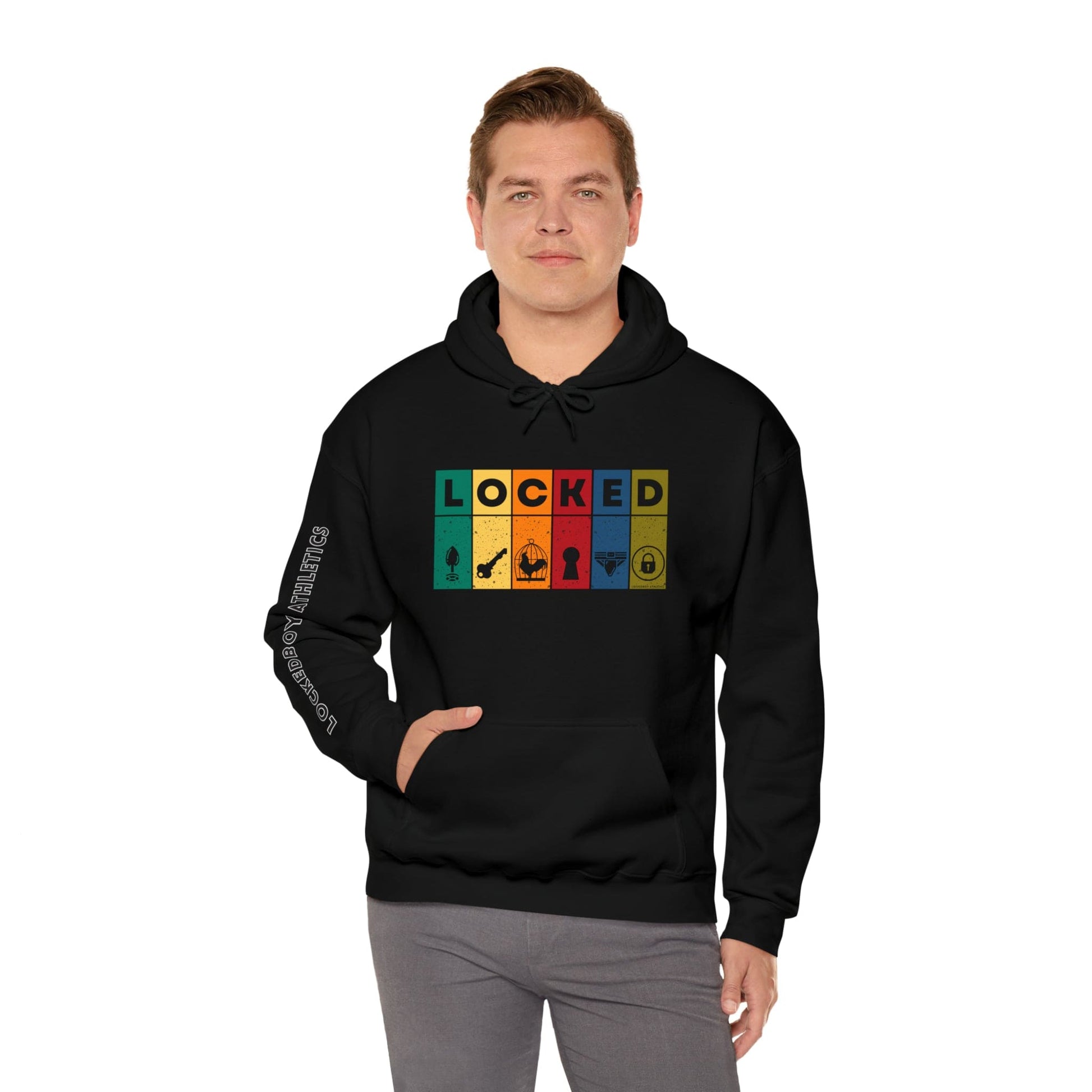 Hoodie LOCKED Blocks Ultra-Comfort Hoodie - Lockedboy Athletics LEATHERDADDY BATOR