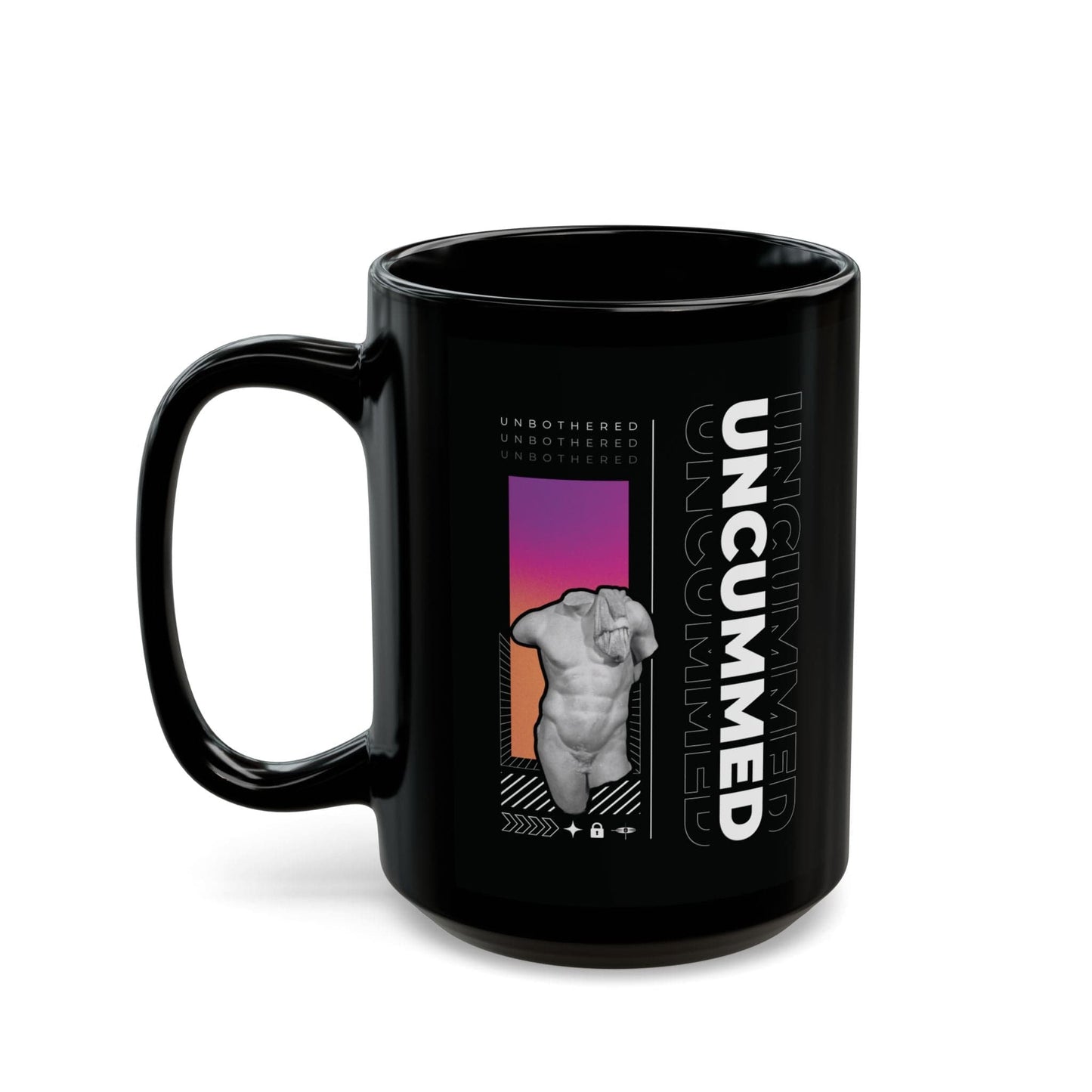 Mug 15oz Unc*mmed & Unbothered Black Mug (11oz, 15oz) - Lockedboy Athletics by LeatherDaddy LEATHERDADDY BATOR