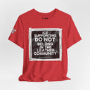 T-Shirt "ICE Supporters Do Not Belong in the Leather Community" Statement T-Shirt against fascism. ANTI-ICE. Abolish Ice. LEATHERDADDY BATOR