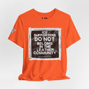 T-Shirt "ICE Supporters Do Not Belong in the Leather Community" Statement T-Shirt against fascism. ANTI-ICE. Abolish Ice. LEATHERDADDY BATOR