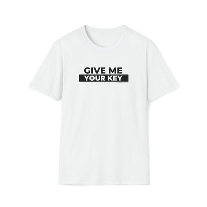 T-Shirt White / S Give Me Your Key - Chastity Shirts by LockedBoy Athletics LEATHERDADDY BATOR