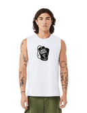 Tank Top S / White Locktober Caged Unit Muscle Tank – Unisex Jersey Workout Tee for 31 Days of Discipline LEATHERDADDY BATOR