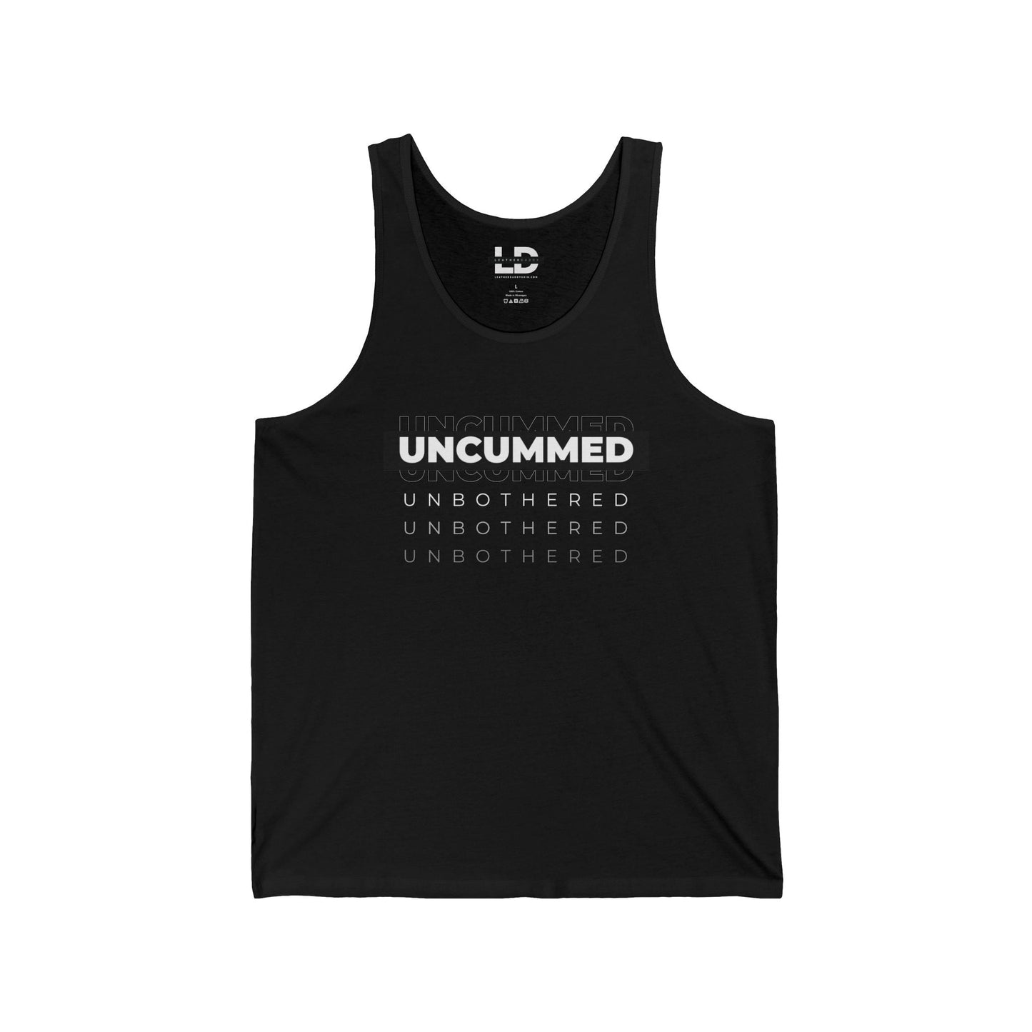 Tank Top XS / Black Repeat Unc*mmed & Unbothered Chastity Tank Top - Lockedboy Athletics by LeatherDaddy LEATHERDADDY BATOR