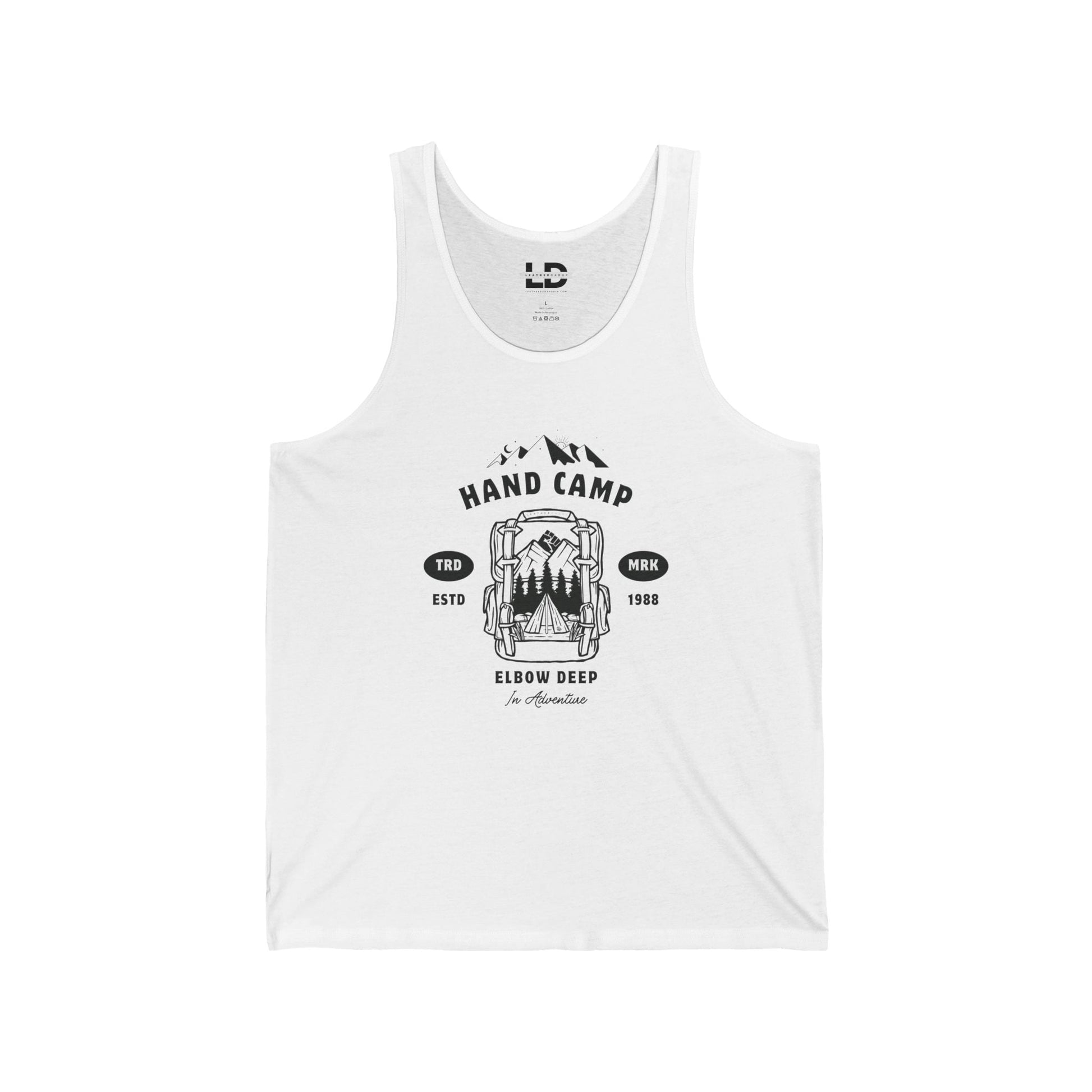 Tank Top XS / White Hand Camp Tank Top – Subtle, Sexy, and Ready to FFlex LEATHERDADDY BATOR