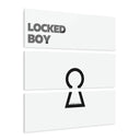 Home Decor 36" x 12" (Horizontal) / 0.25'' LockedBoy Triptych LEATHERDADDY BATOR