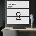 Home Decor 36" x 12" (Horizontal) / 0.25'' LockedBoy Triptych LEATHERDADDY BATOR